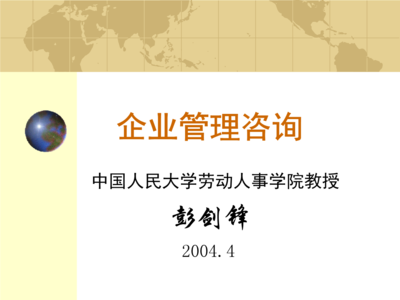 企业管理咨询基础--彭剑锋